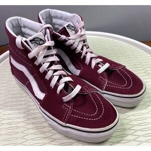 Vans SK8 High top Maroon Men Sz.6US/5UK Wom 7.5US/5.5 UK Skateboard shoe Sneaker